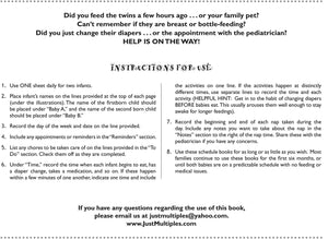 Double Time: A Helpful Book Of Schedule Keeping For Twins,New