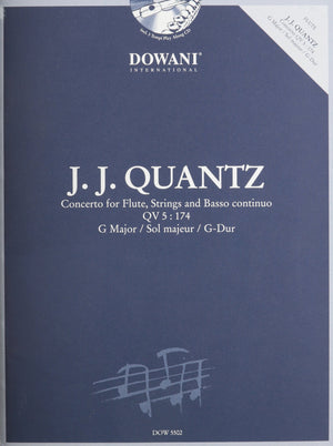 Quantz  Concerto for Flute, Strings and Basso Continuo Qv 5: 174 in G Major,New