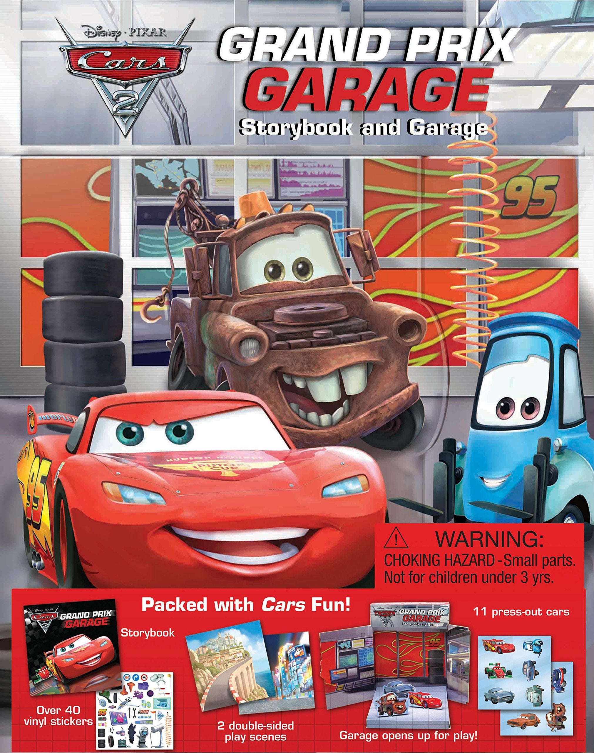 Cars 2 Grand Prix Garage: Cars 2 Grand Prix Garage (STORYBOOK AND PLAYSET),Used