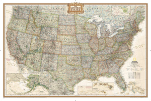 National Geographic United States Wall Map  Executive (Poster Size: 36 x 24 in) (National Geographic Reference Map),New
