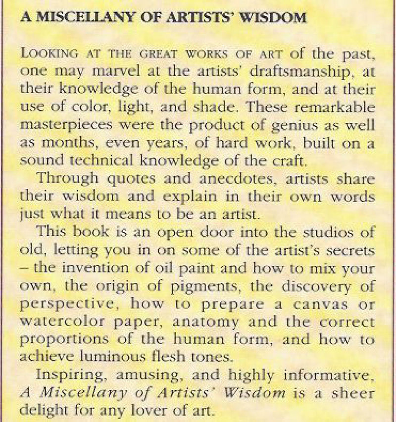 Miscellany Of Artist's Wisdom,Used
