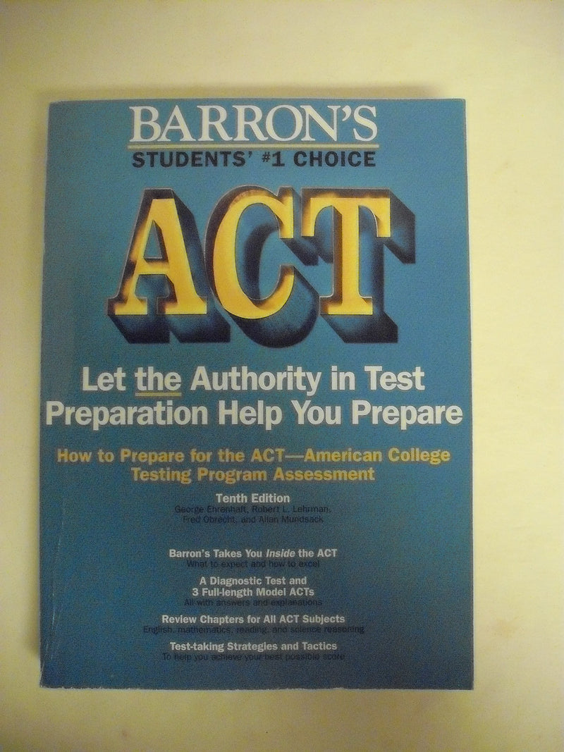 How to Prepare for the Act: American College Testing Assessment Program (Barron's ACT),Used