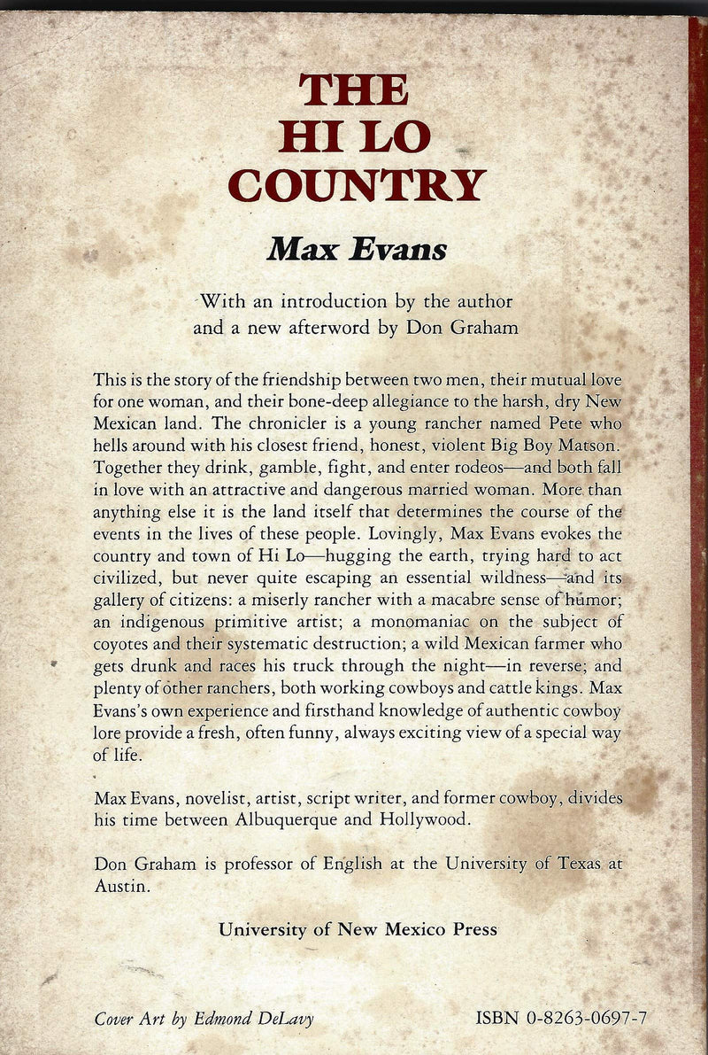 The Hi Lo Country,Used
