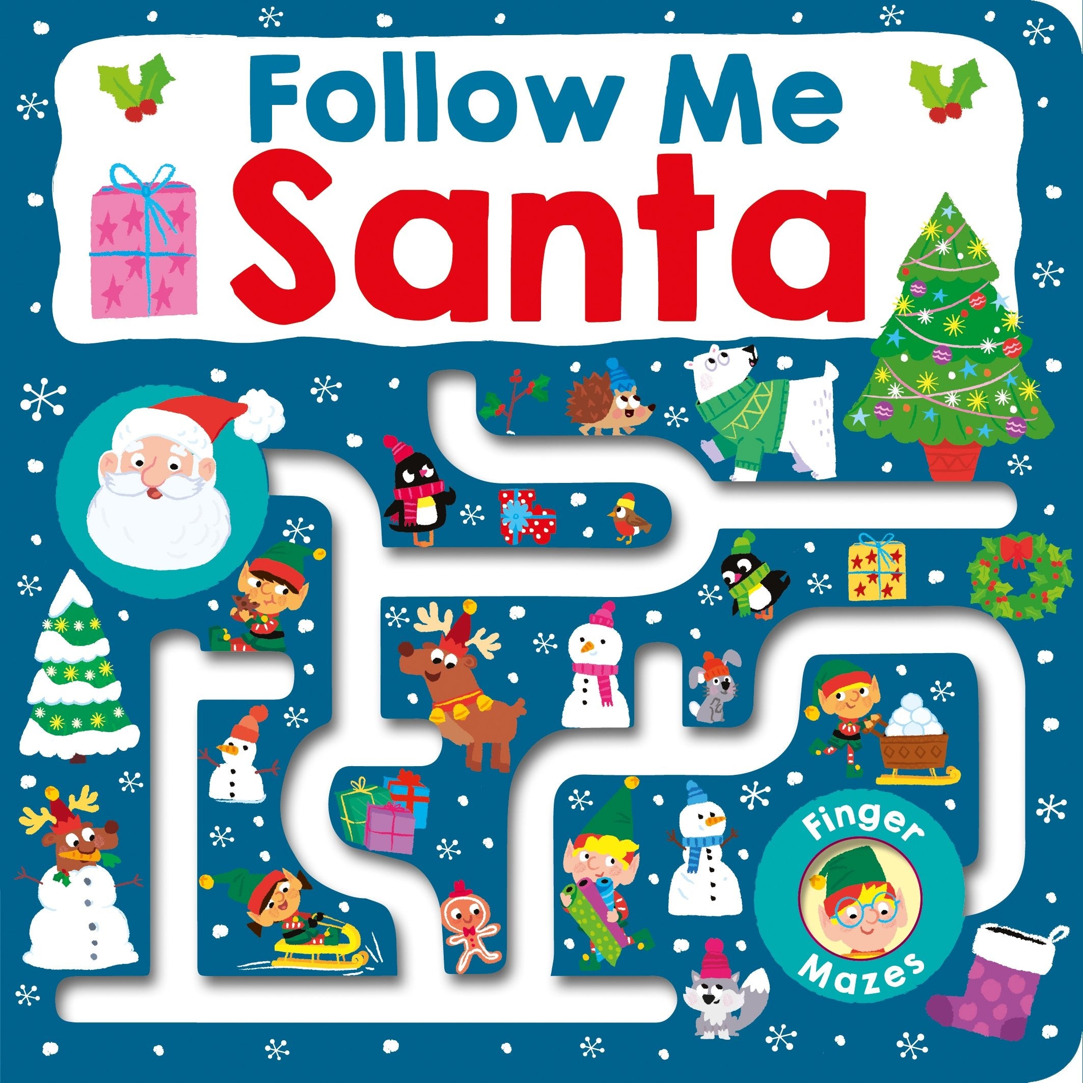Maze Book: Follow Me Santa (Finger Mazes),New