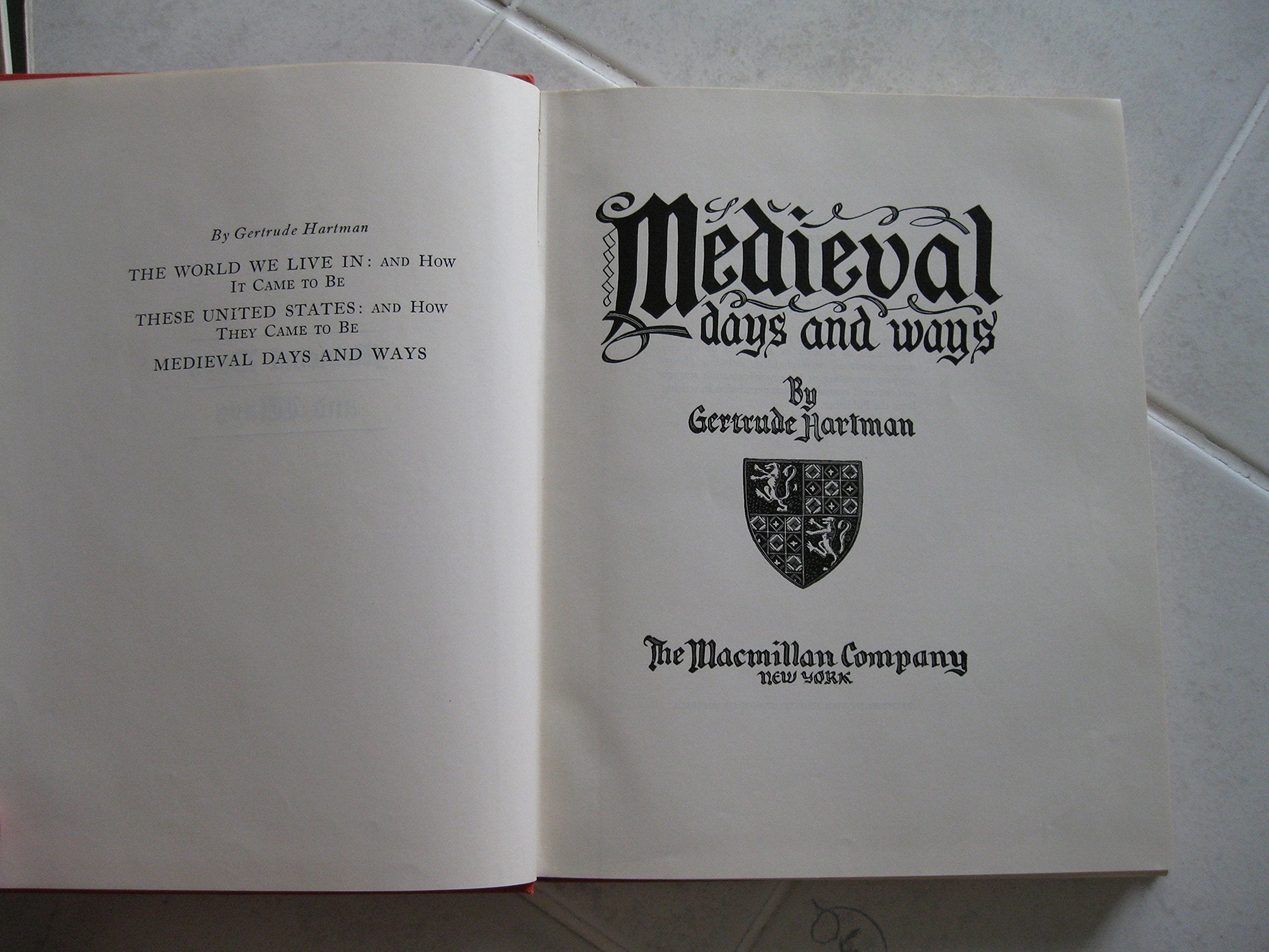 Medieval Days and Ways,Used