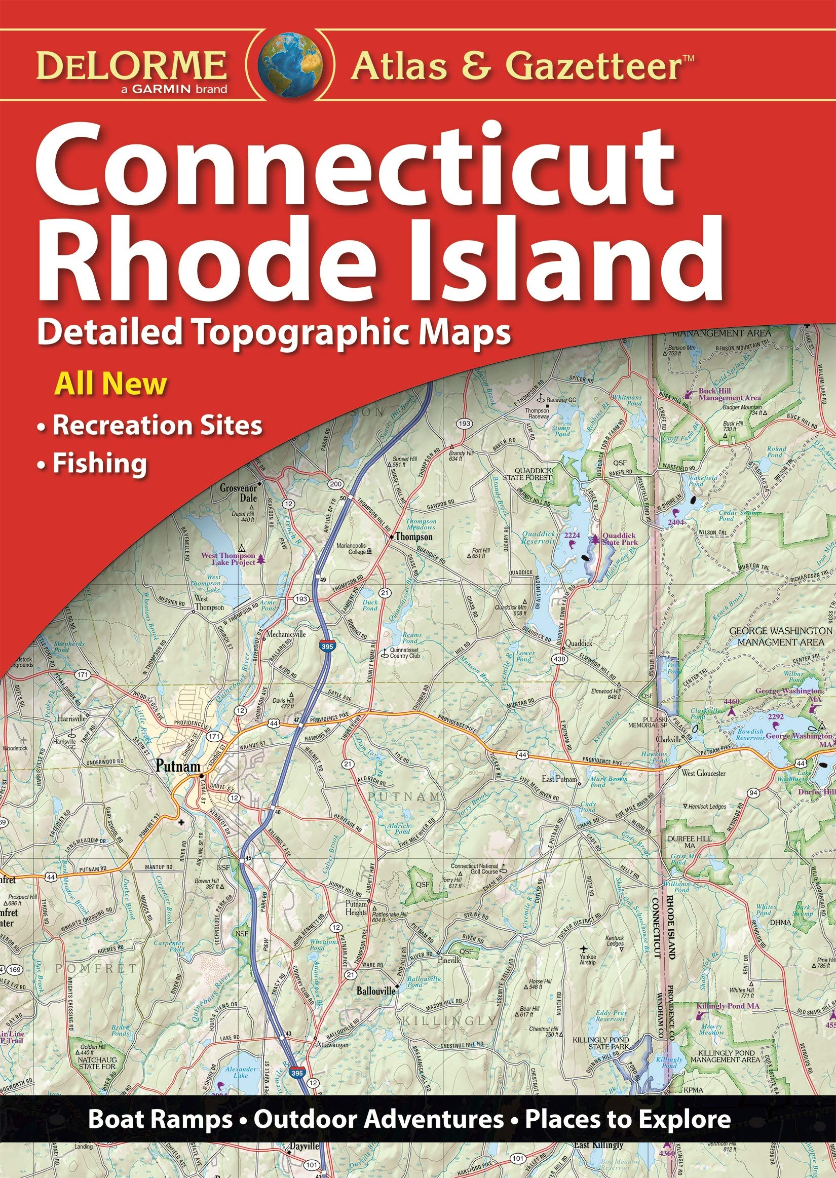 Delorme Connecticut/Rhode Island Atlas & Gazetteer,Used