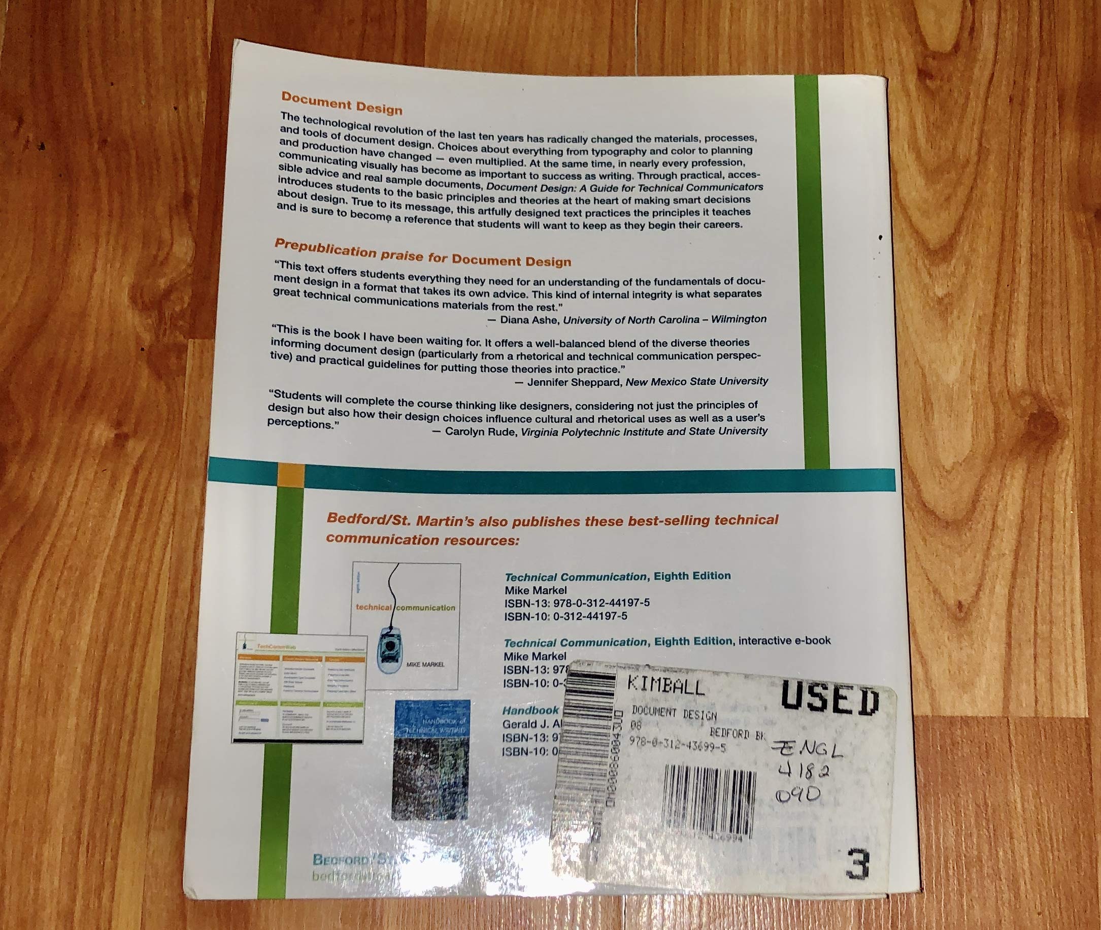 Document Design: A Guide for Technical Communicators,Used