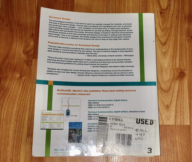 Document Design: A Guide for Technical Communicators,Used