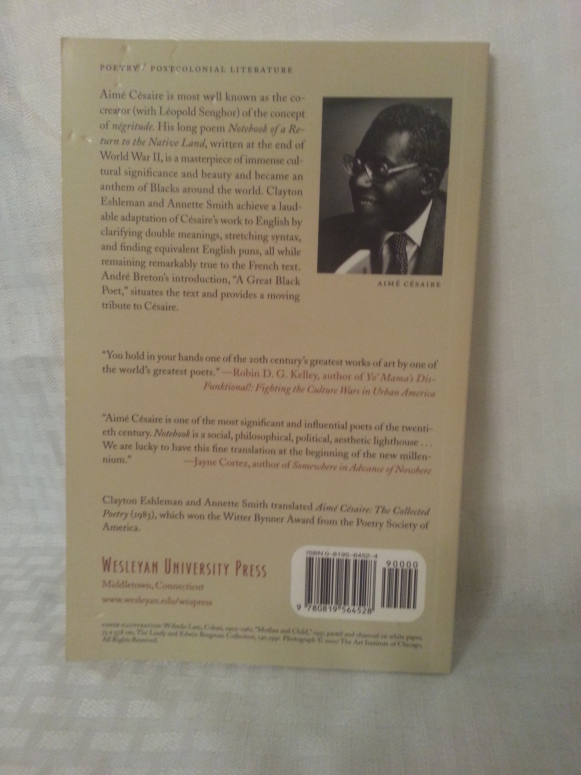 Notebook Of A Return To The Native Land (Wesleyan Poetry Series),New