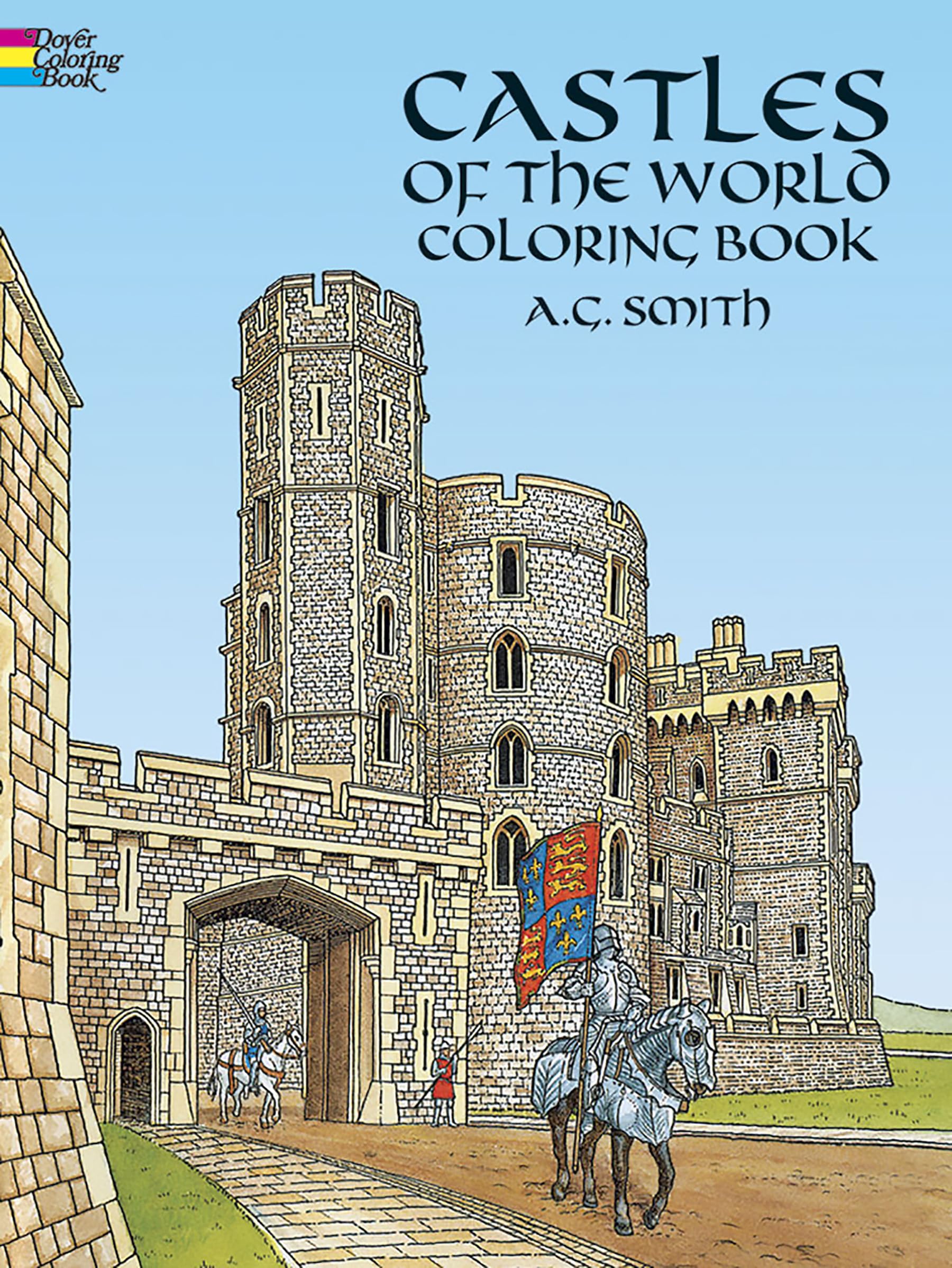 Castles of the World Coloring Book (Dover World History Coloring Books),Used