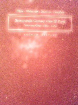Seventeenth Century Verse and Prose: 16001660,Used