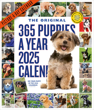 365 PuppiesAYear PictureADay Wall Calendar 2025