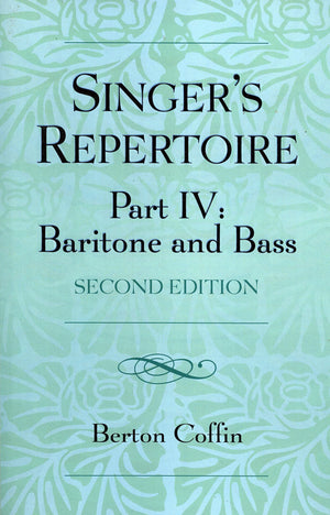 The Singer'S Repertoire, Part Iv: Baritone And Bass,Used