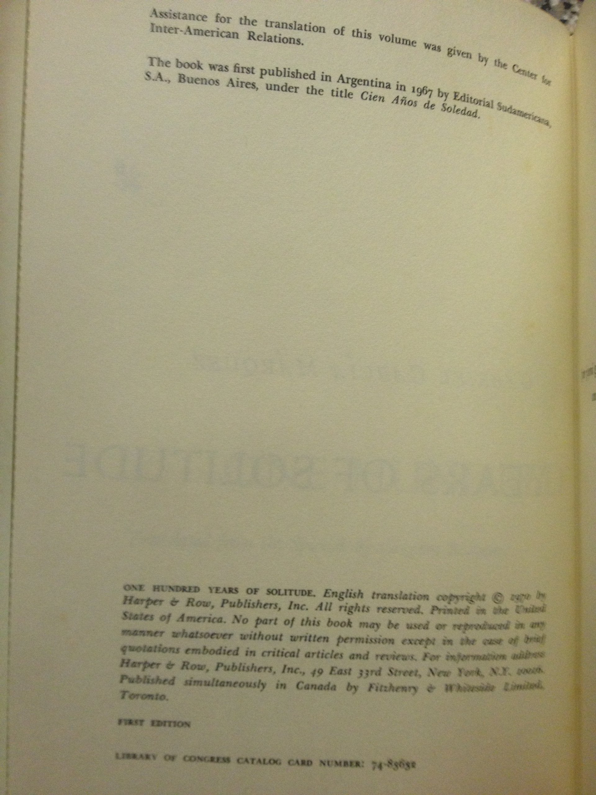 One Hundred Years Of Solitude,Used