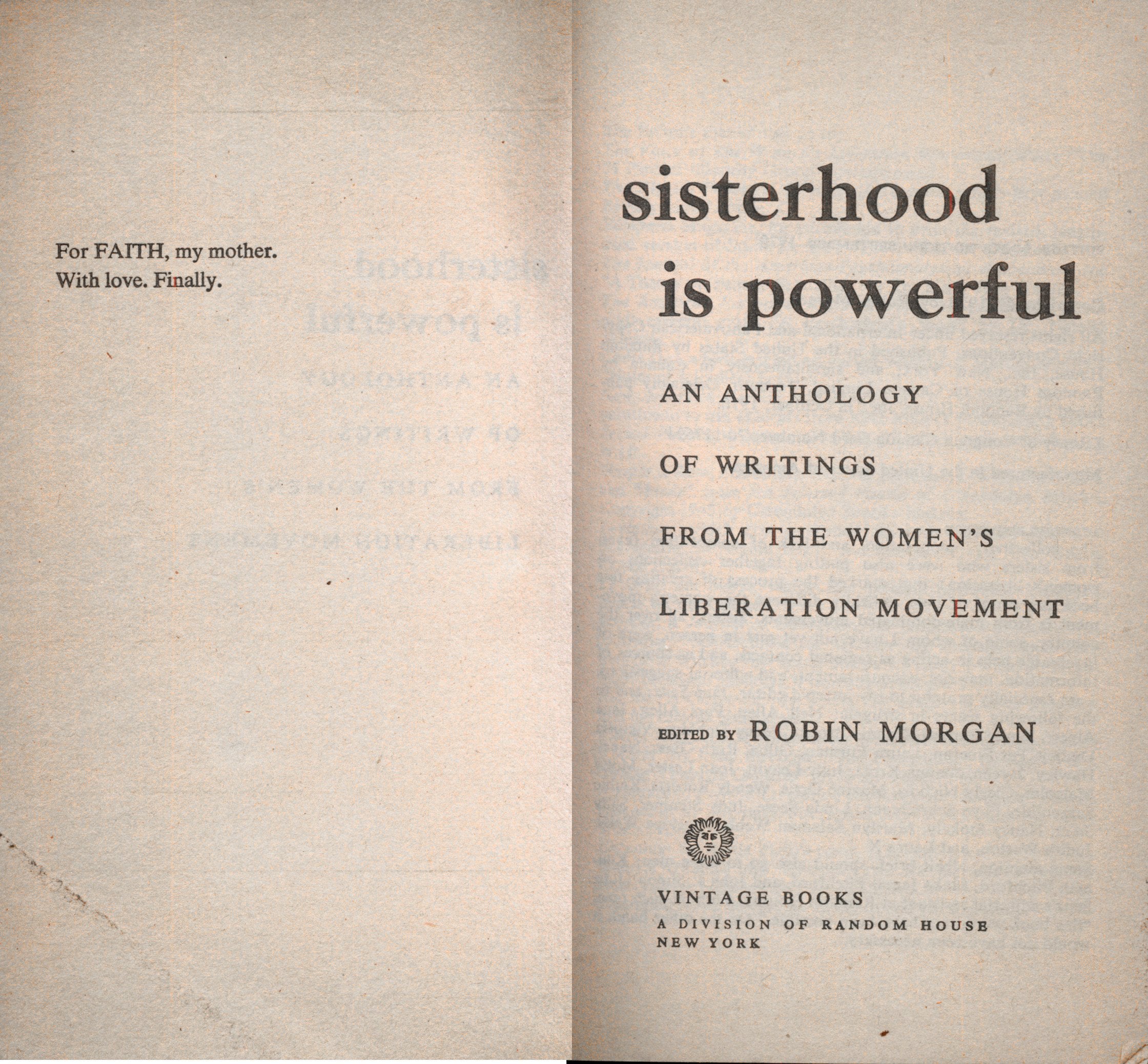 Sisterhood Is Powerful,New