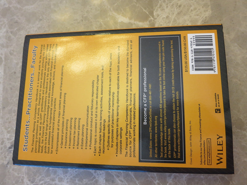 CFP Board Financial Planning Competency Handbook,Used