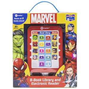 Marvel Super Heroes Spiderman, Avengers, Guardians, and More!  Me Reader Electronic Reader with 8 Book Library  PI Kids,Used