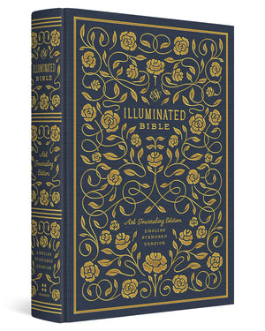 ESV Illuminated Bible, Art Journaling Edition (Cloth over Board, Navy),New