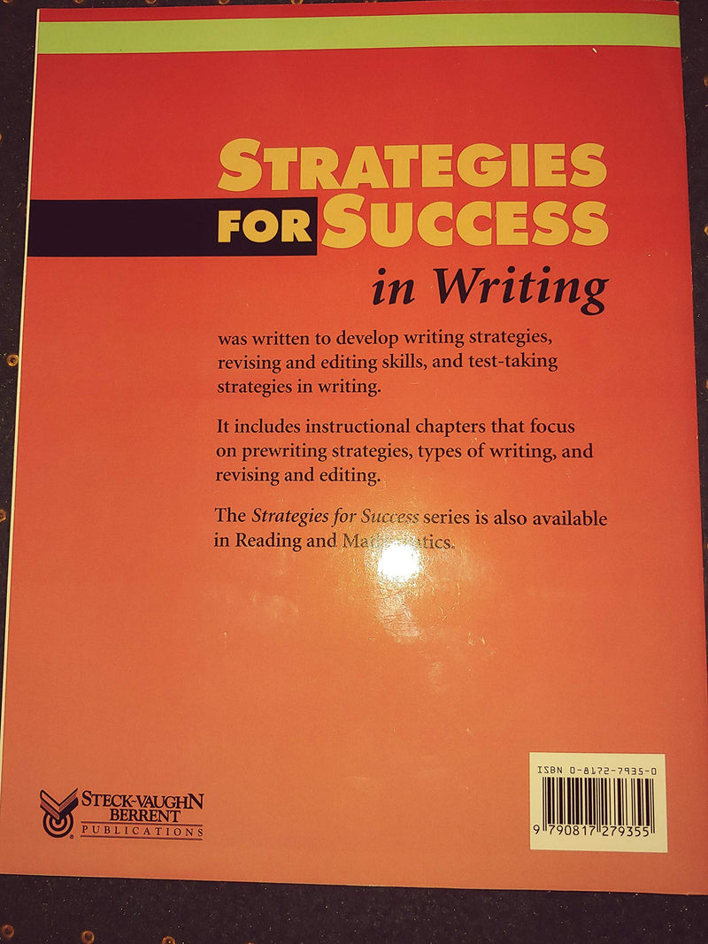 Writing Introduction, Level E (Steckvaughn Strategies for Success),Used