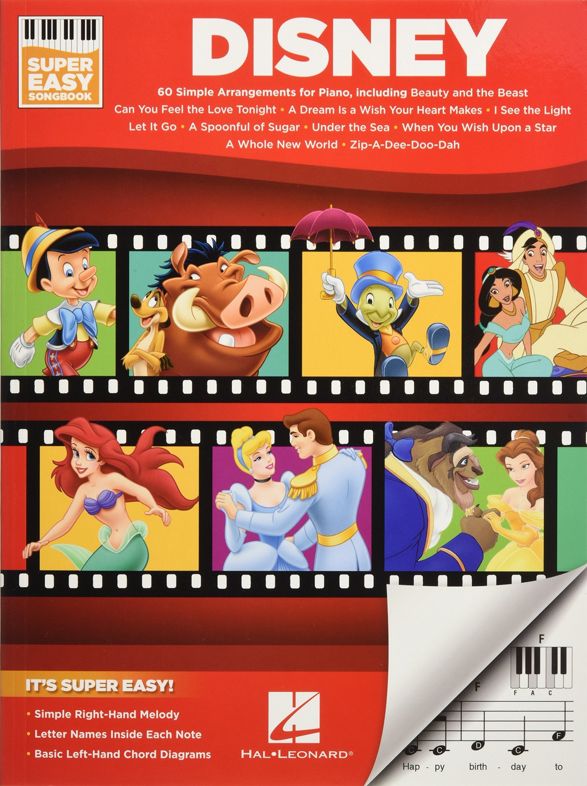 Disney  Super Easy Songbook  Disney Piano Music Book with Accessible Arrangements  EasytoPlay Piano Sheet Music Book,New