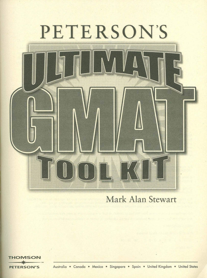 Ultimate GMAT Tool Kit: With CDROM; The Ultimate GMAT Advantage (PETERSON'S GMAT CAT SUCCESS),Used