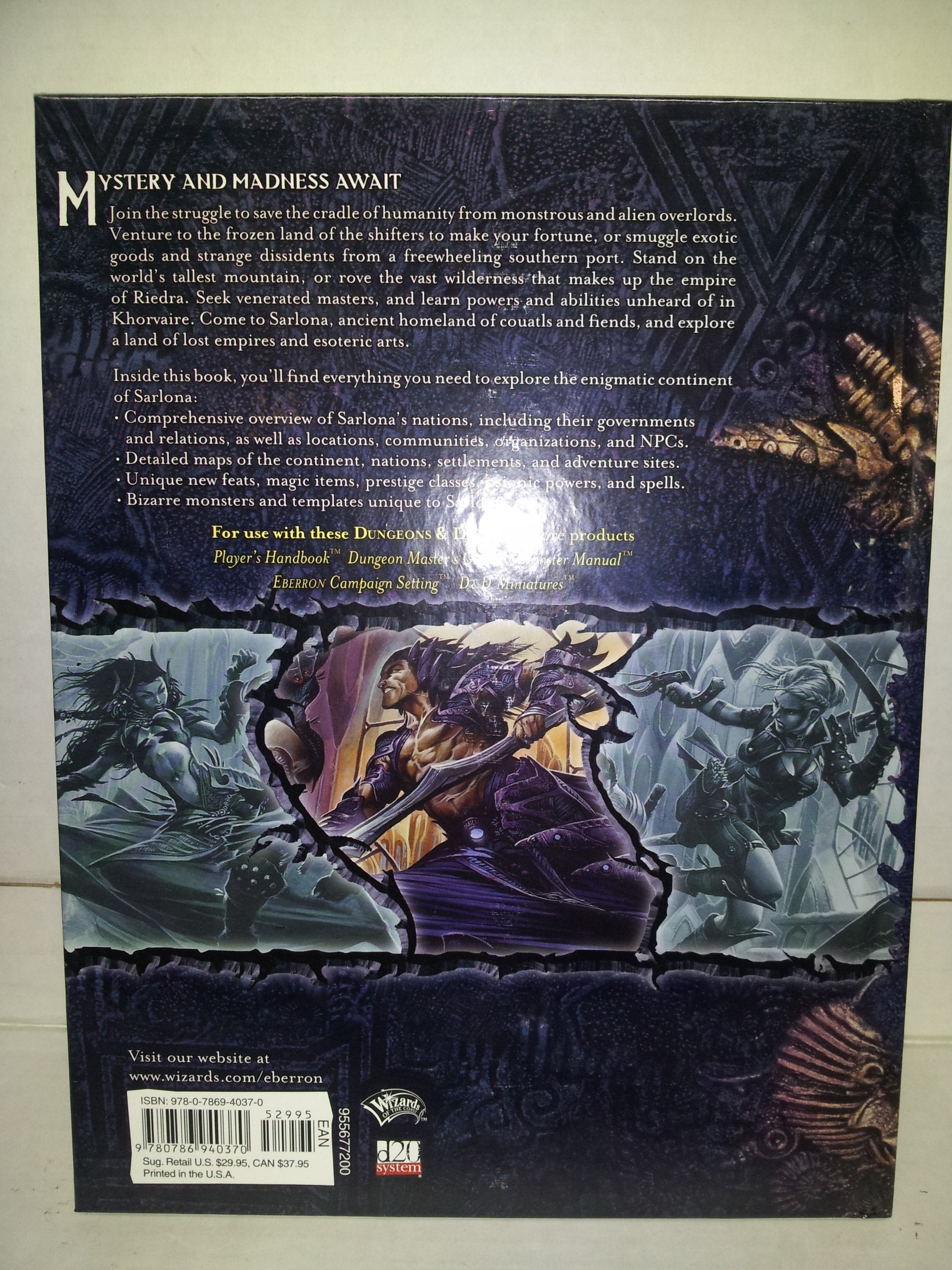 Secrets of Sarlona (Dungeons & Dragons d20 3.5 Fantasy Roleplaying, Eberron Supplement),Used