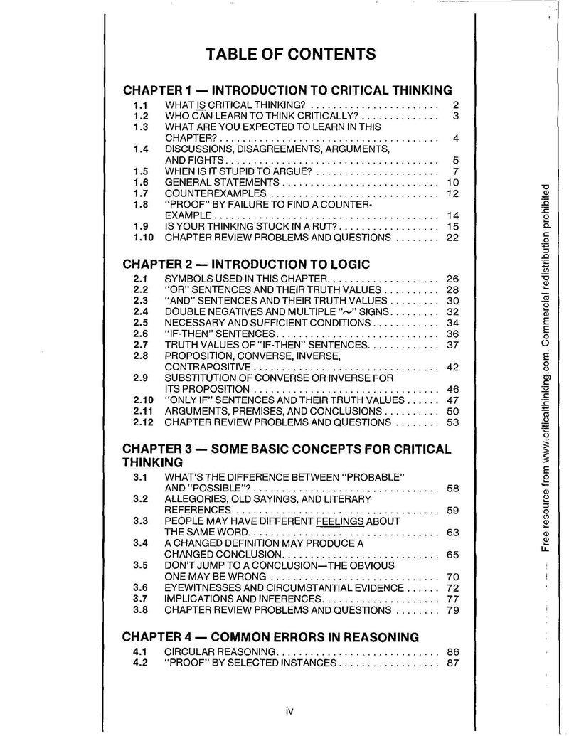 Critical Thinking Book One  Problem Solving, Reasoning, Logic, And Arguments (Grades 712+),New