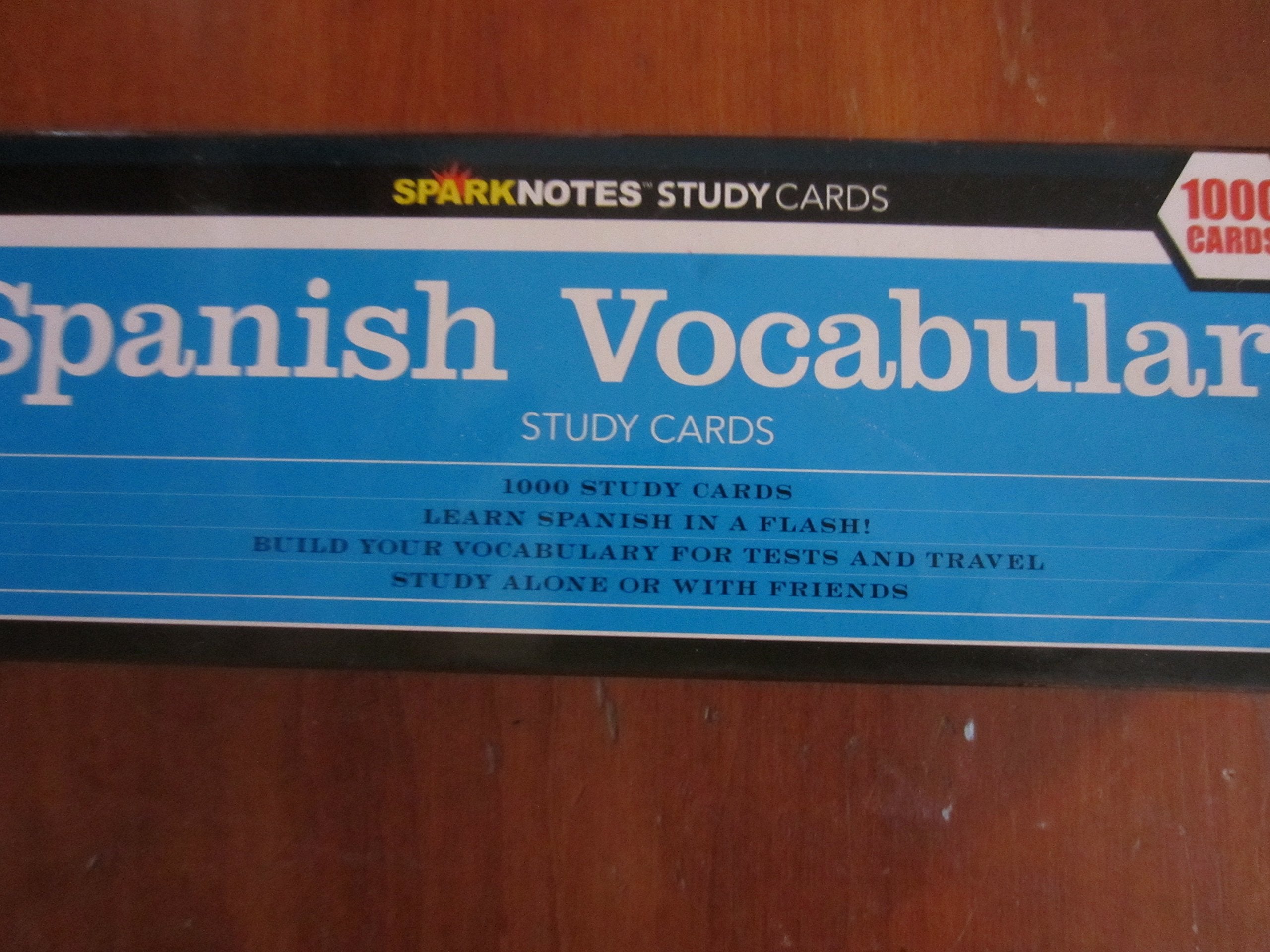 Spanish Vocabulary (SparkNotes Study Cards),Used