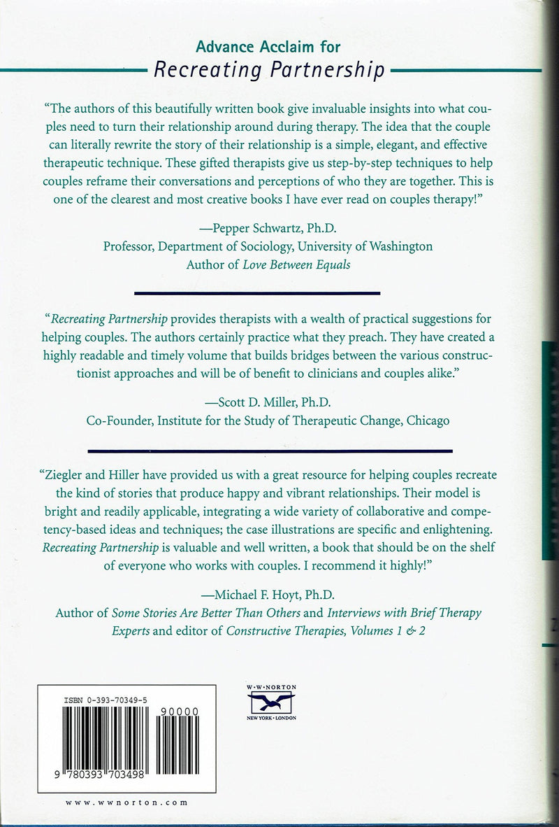 Recreating Partnership: A SolutionOriented, Collaborative Approach to Couples Therapy (Norton Professional Books),Used