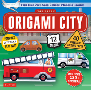Origami City Kit: Fold Your Own Cars, Trucks, Planes & Trains!: Kit Includes Origami Book, 12 Projects, 40 Origami Papers, 130 S,New