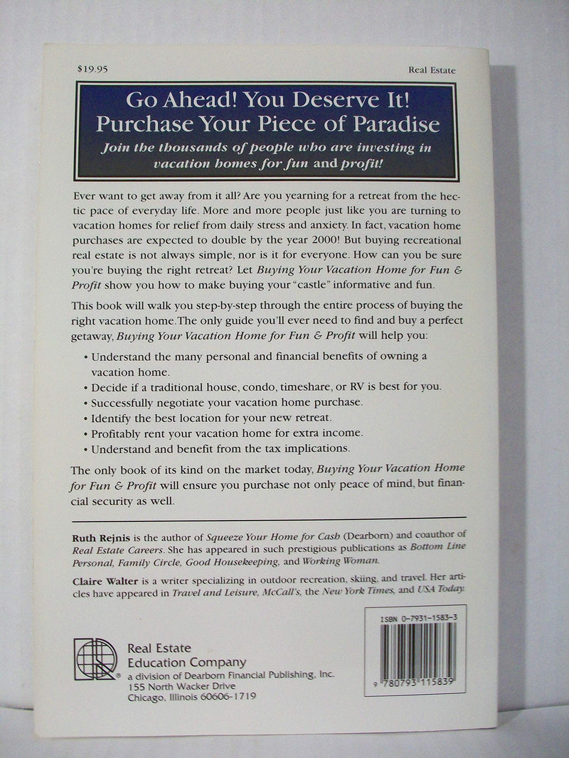 Buying Your Vacation Home for Fun & Profit,Used
