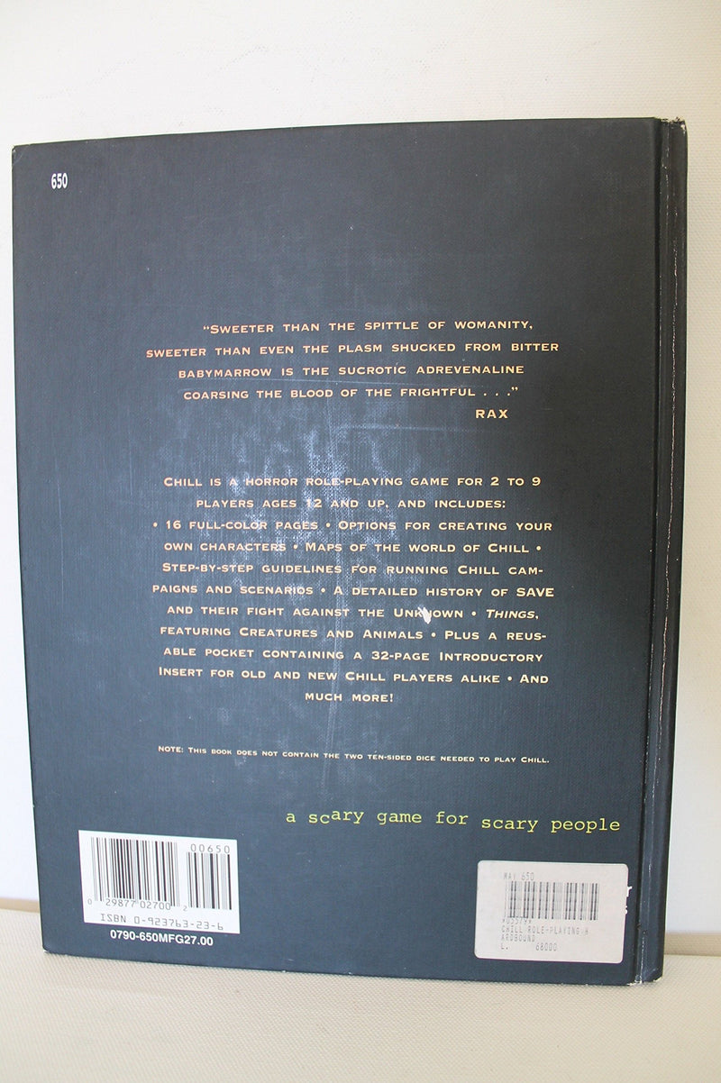 Chill: Horror Roleplaying Game,Used