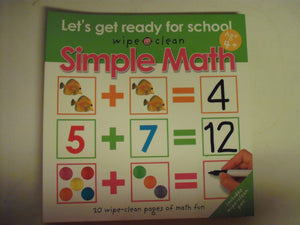 Wipe Clean Simple Math (Wipe Clean Let's Get Ready for School),Used