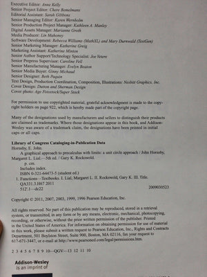 Graphical Approach to Precalculus with Limits: A Unit Circle Approach, A (5th Edition),New