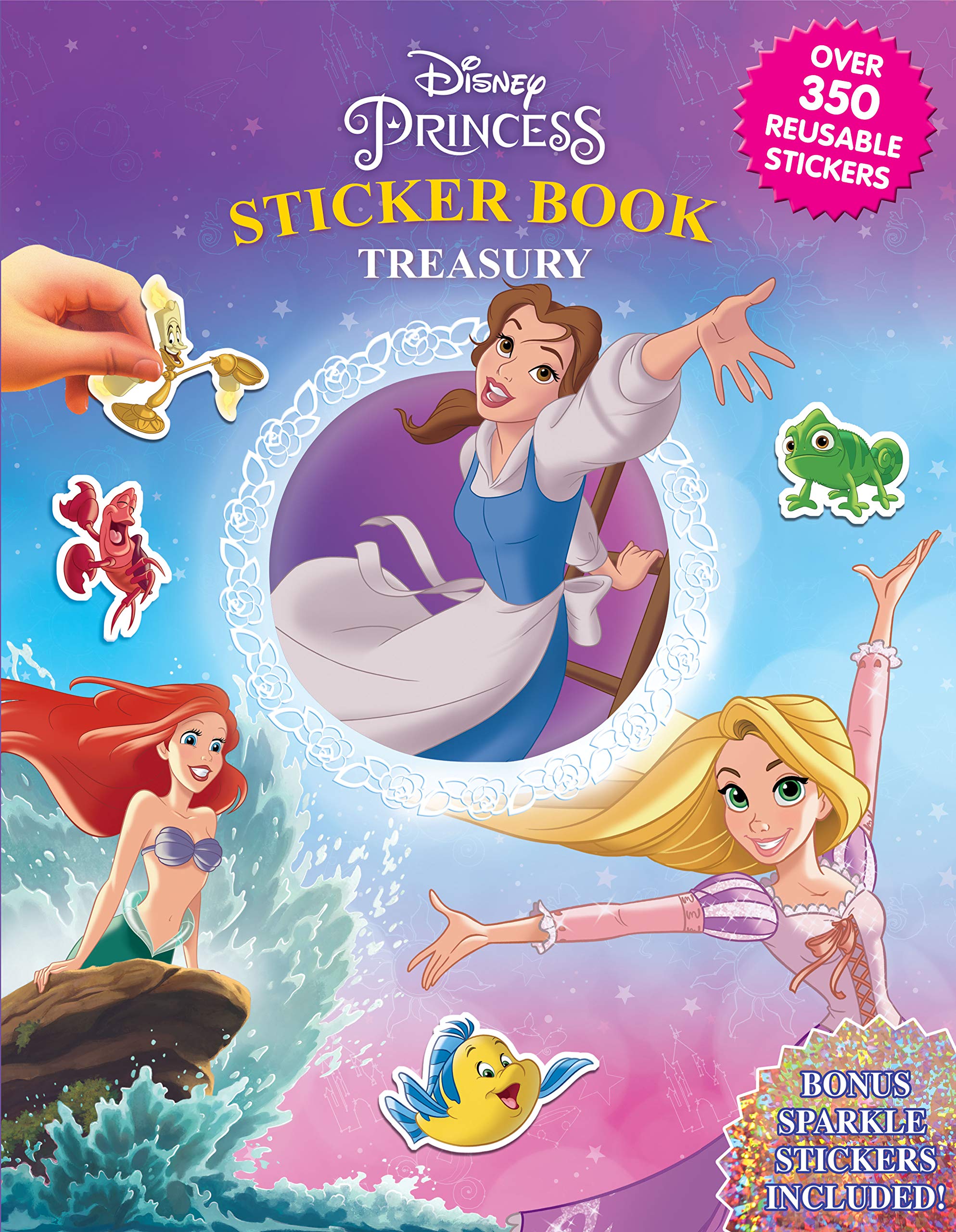 Disney Princess Sticker Book Treasury  Activity Books for kids, 350 reusable stickers, 96 pages of fun,Used