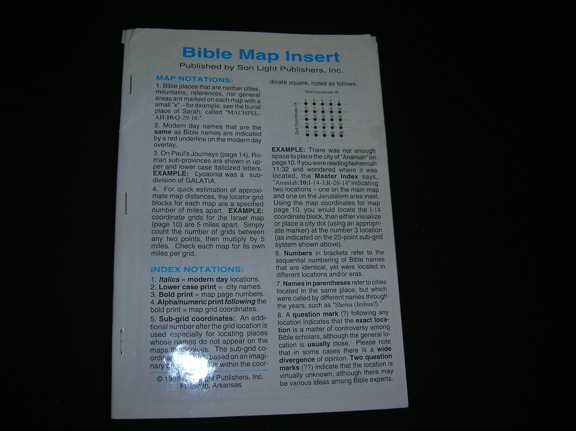 Eerdman's Atlas of the Bible,Used