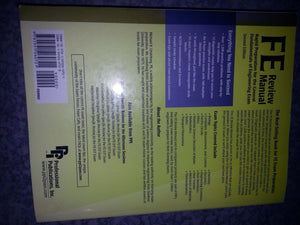 FE Review Manual: Rapid Preparation for the General Fundamentals of Engineering Exam (F E Review Manual), 2nd ed.,Used