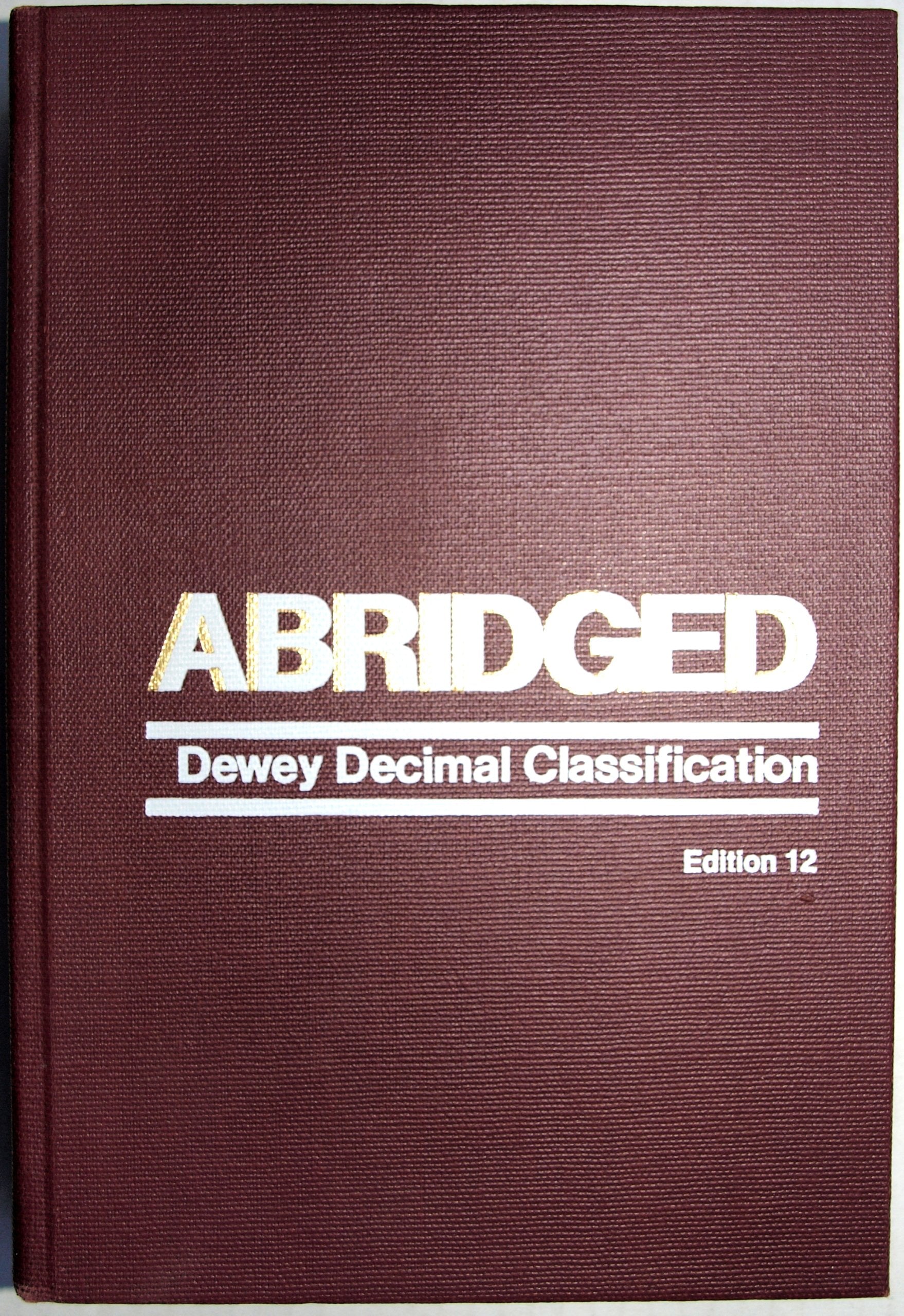 Abridged Dewey Decimal Classification and Relative Index, 12th Edition,Used