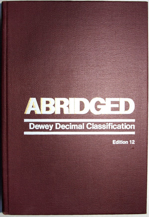 Abridged Dewey Decimal Classification and Relative Index, 12th Edition,Used