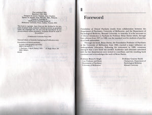 Foundations of Clinical Psychiatry,Used
