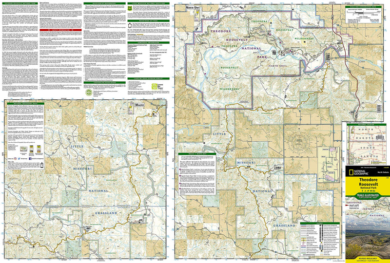 Theodore Roosevelt National Park Map (National Geographic Trails Illustrated Map, 259),Used