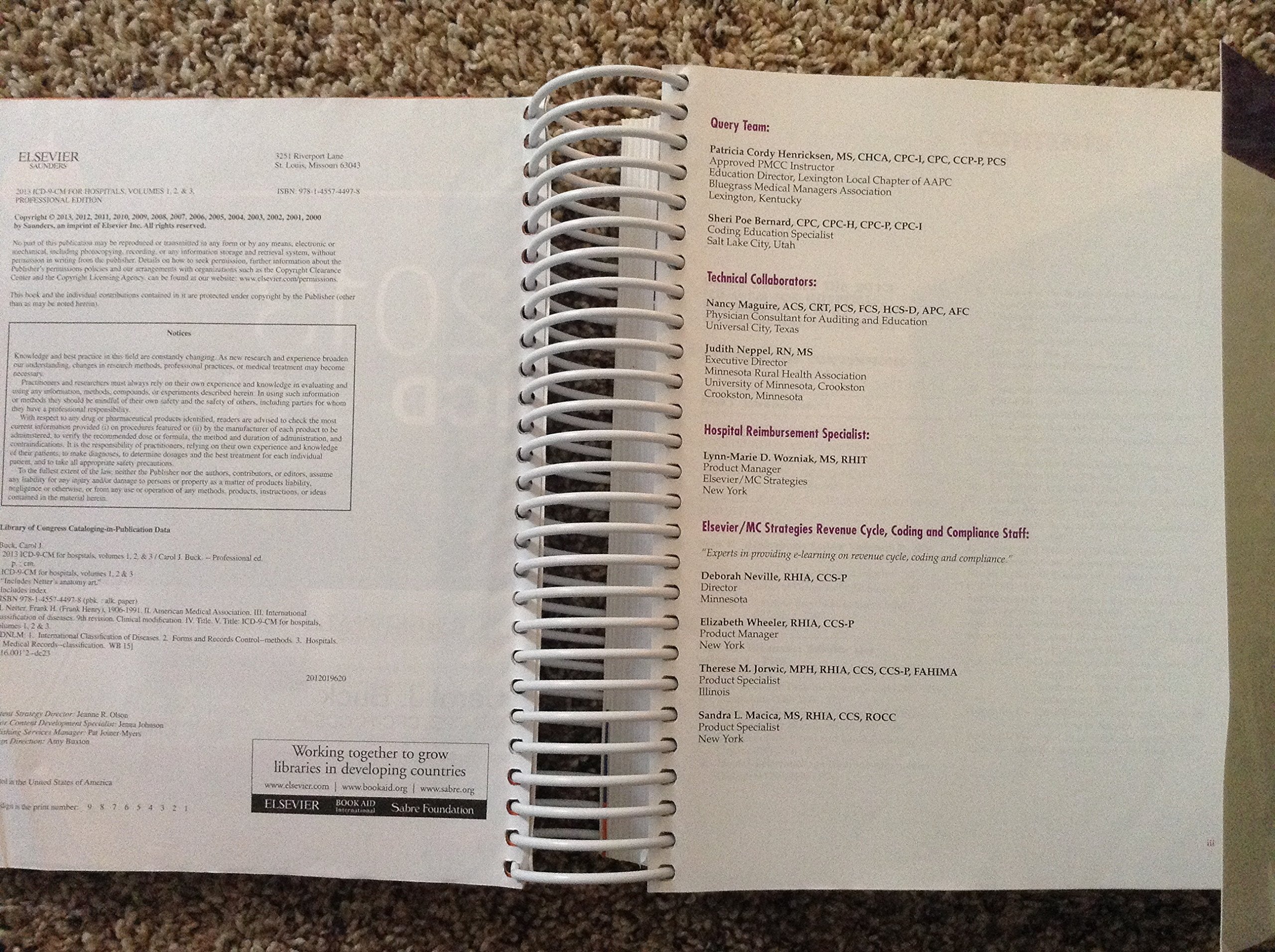 2013 Icd9Cm For Hospitals, Volumes 1, 2 And 3 Professional Edition (Saunders Icd 9 Cm)