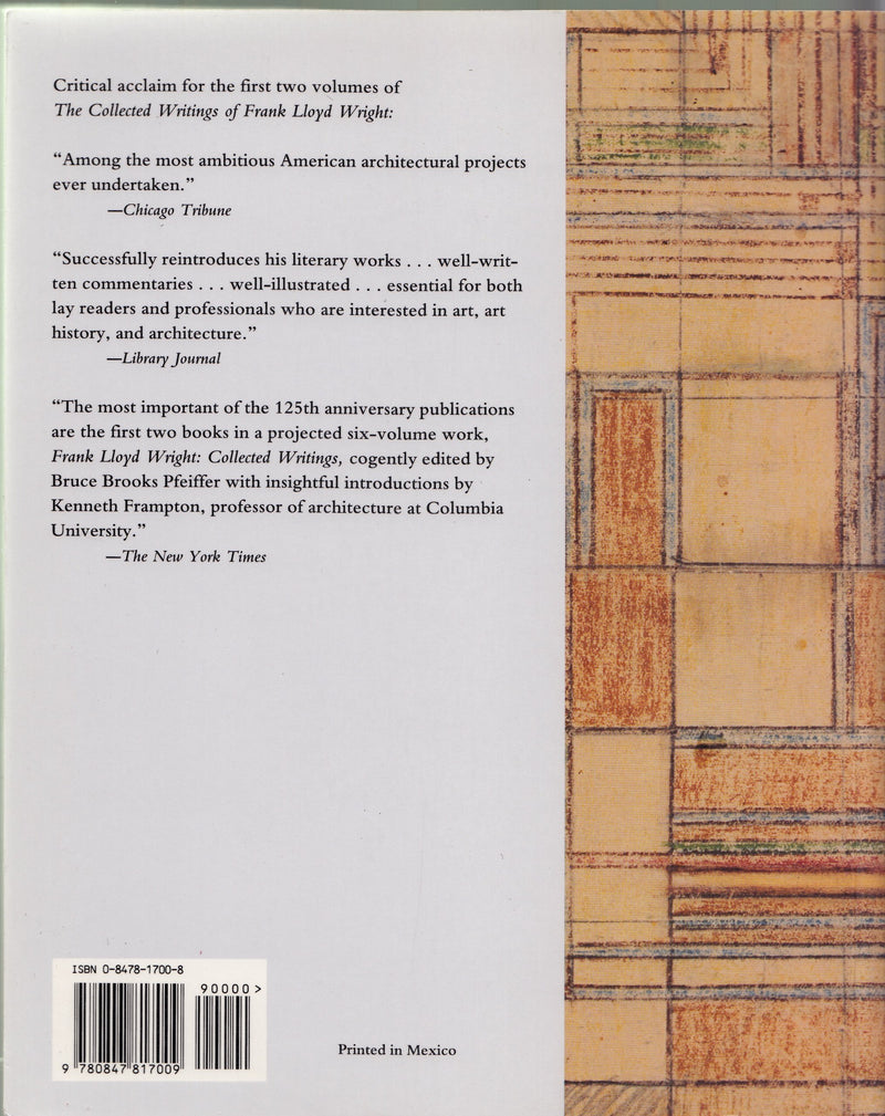 Frank Lloyd Wright Collected Writings: Volume 3, 19311939,New