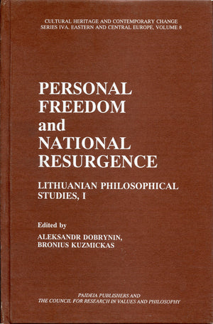 Personal Freedom and National Resurgence (LITHUANIAN PHILOSOPHICAL STUDIES : CULTURAL HERITAGE & COMTEMPORARY CHANGE),Used