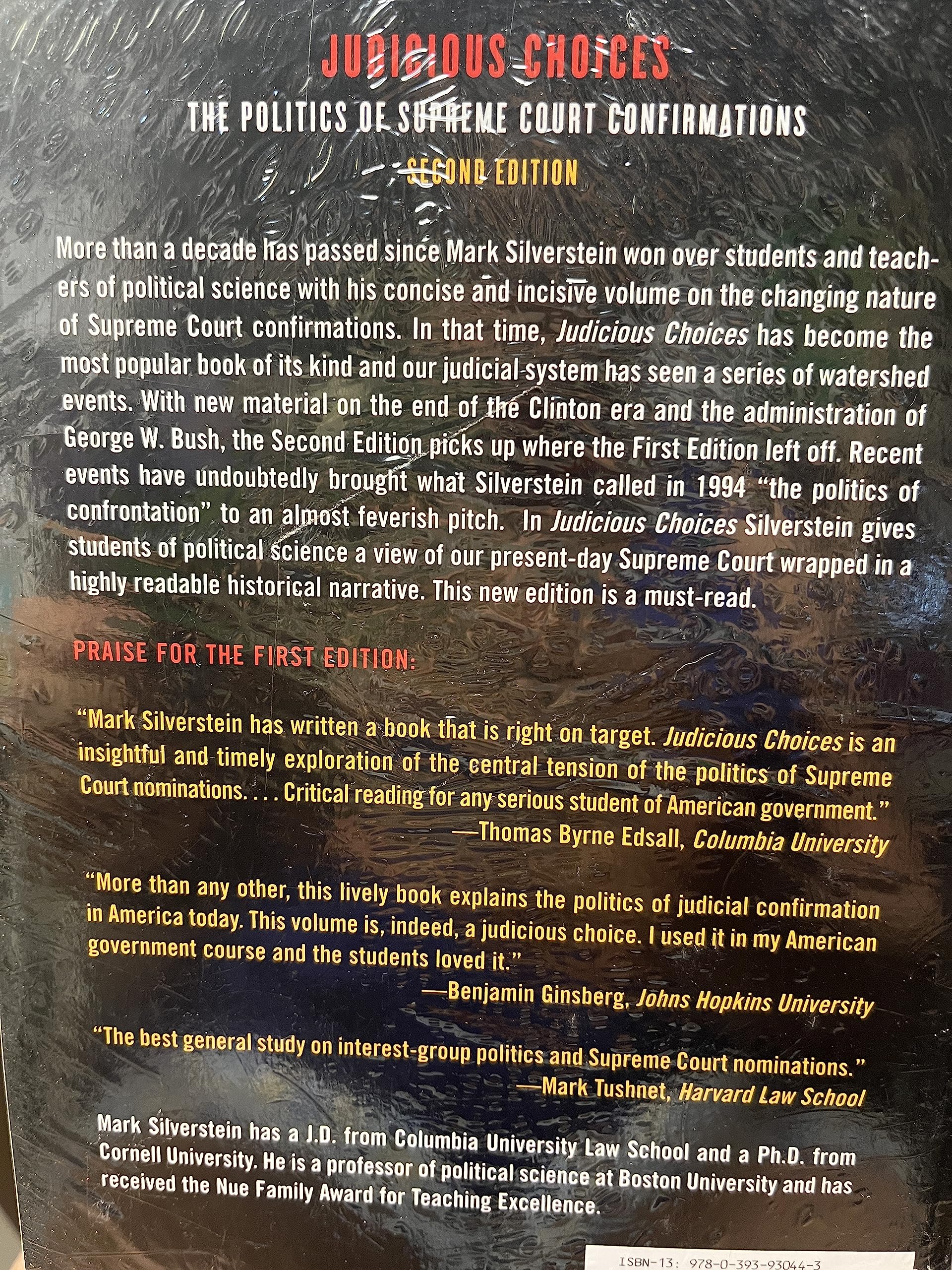 Judicious Choices: The Politics of Supreme Court Confirmations,New