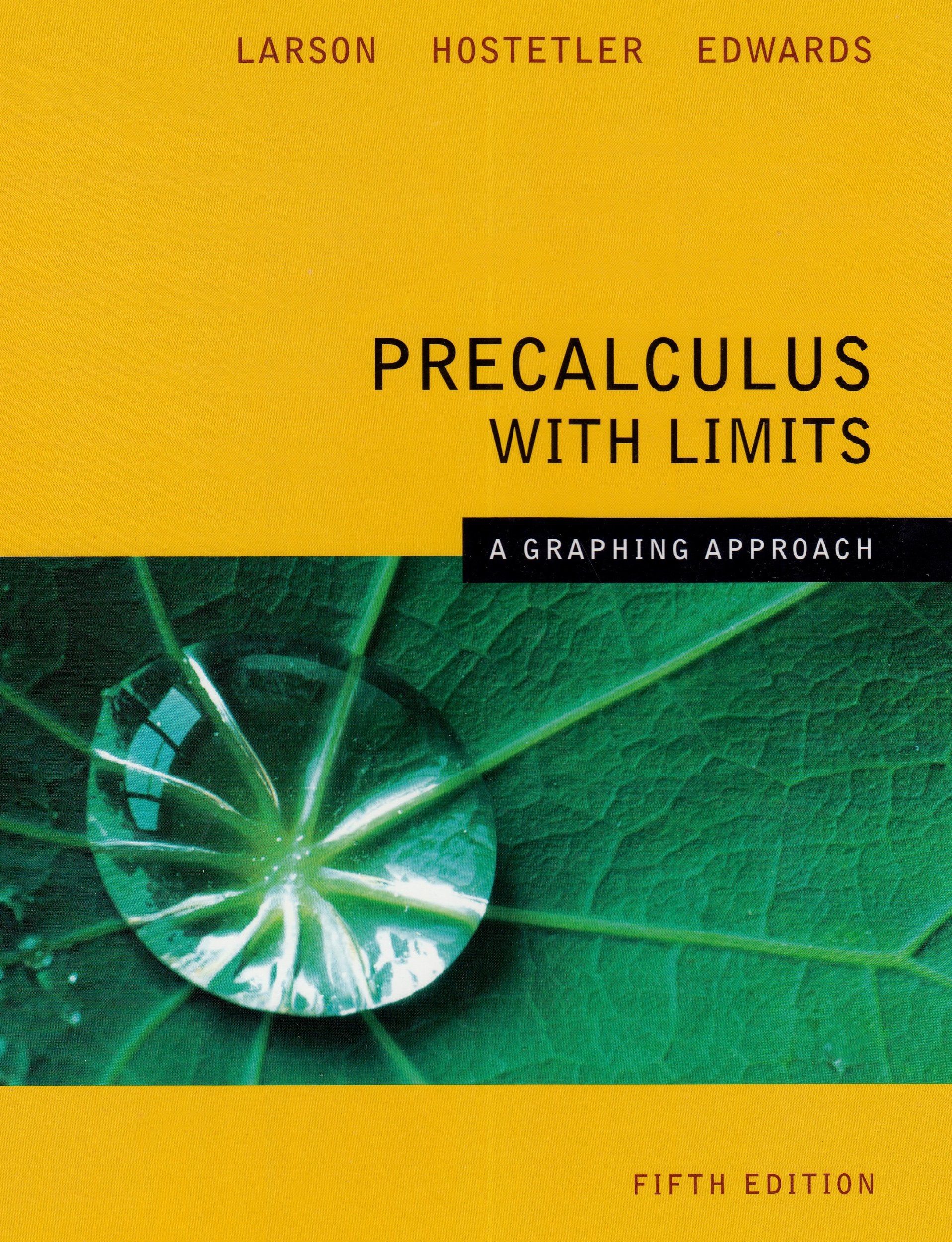 Precalculus With Limits A Graphing Approach 5th Edition,New