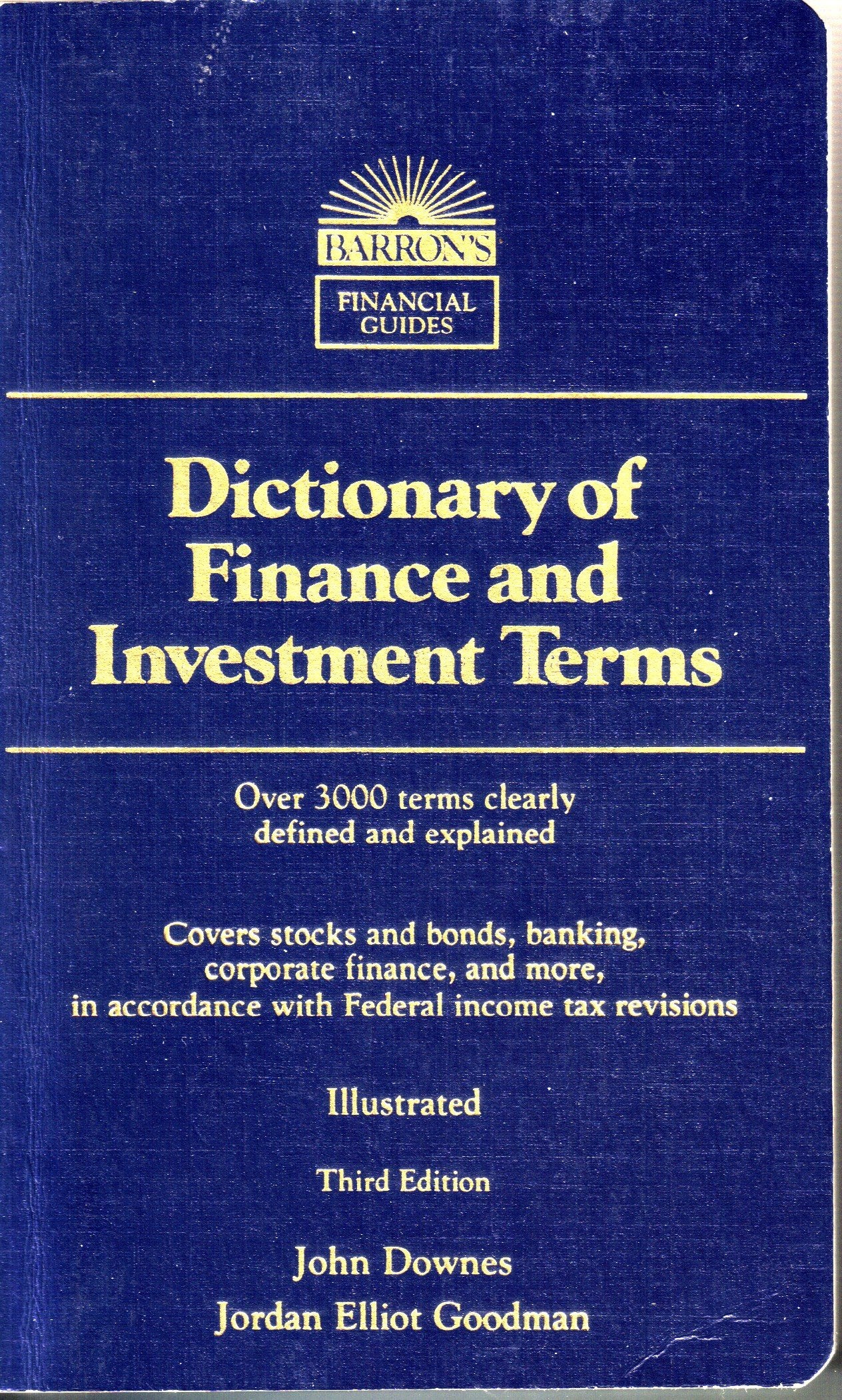 Dictionary of Finance and Investment Terms (Barron's Financial Guides),Used