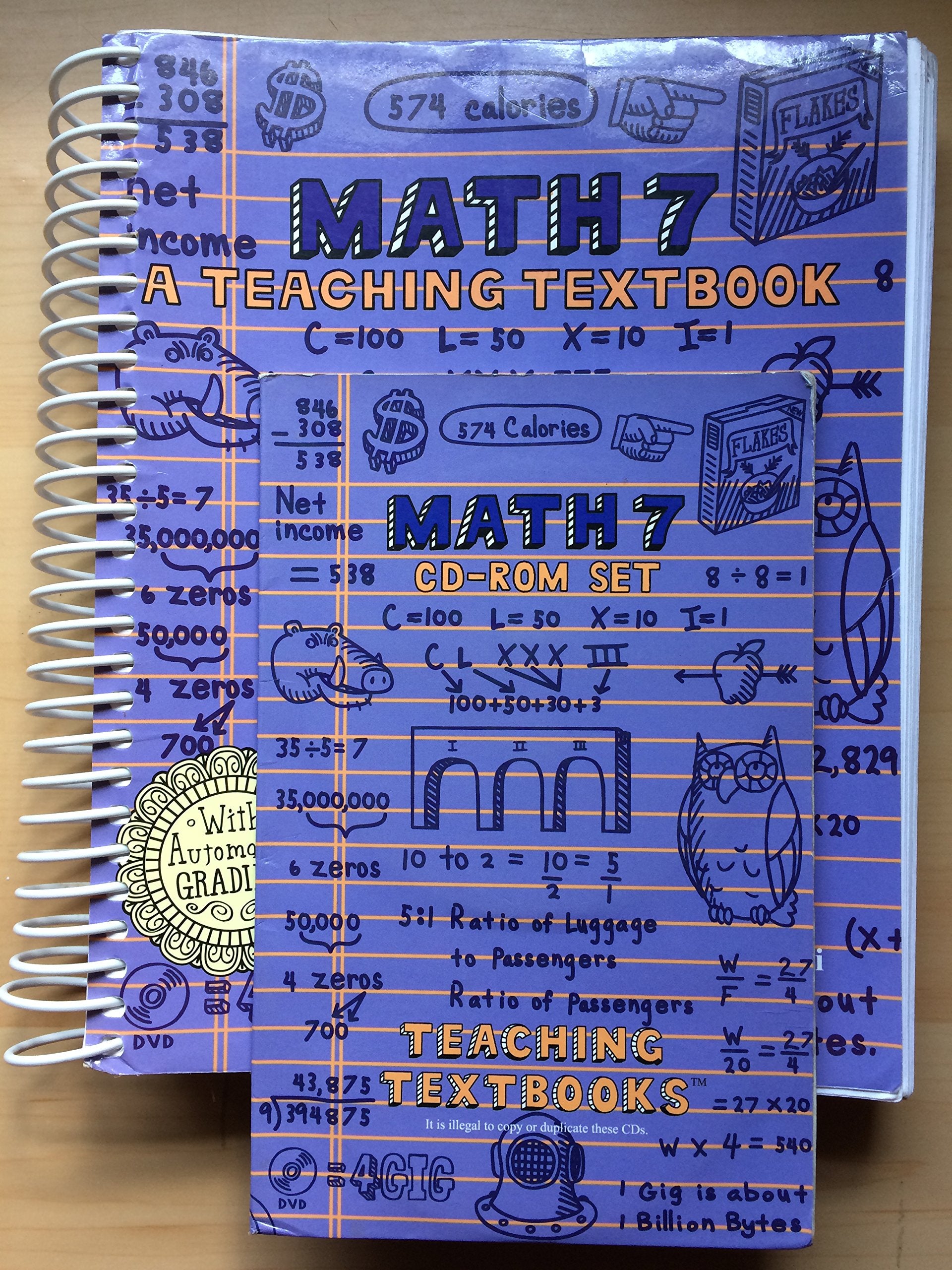 Math 7: Teaching Textbooks (Book Only),Used