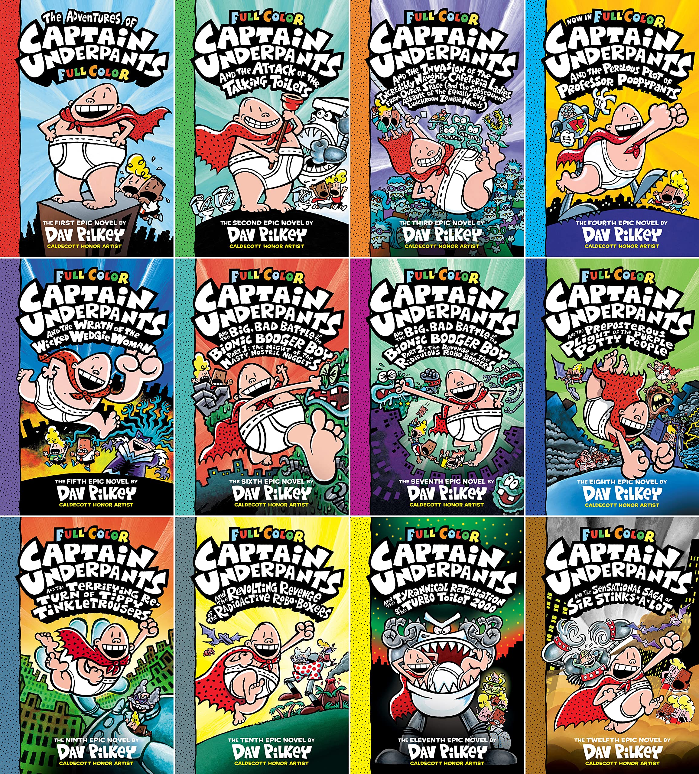 Captain Underpants Books 112 Complete Full Color Collection (Hardcover)
