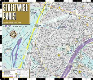 Streetwise Paris Map  Laminated City Center Street Map of Paris, France,New